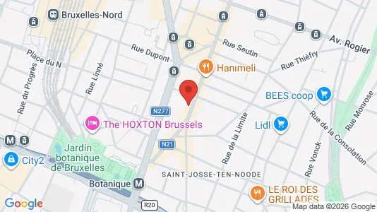 Apartments for rent i Brussels Sint-Joost-ten-Node - kort over placeringen