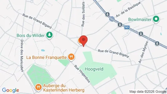 Apartments for rent i Brussels Sint-Agatha-Berchem - kort over placeringen