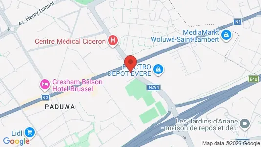 Apartments for rent i Brussels Evere - kort over placeringen