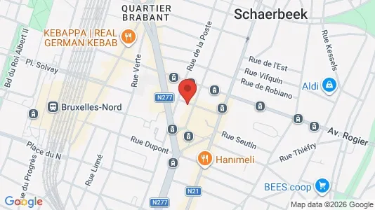 Apartments for rent i Brussels Schaarbeek - kort over placeringen