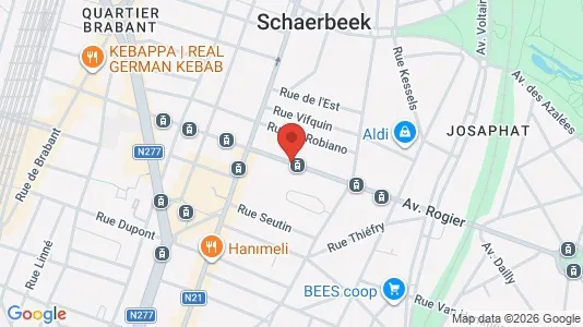 Apartments for rent i Brussels Schaarbeek - kort over placeringen