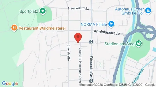 Apartments for rent i Gera - kort over placeringen