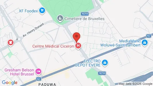 Apartments for rent i Brussels Evere - kort over placeringen