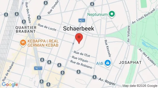 Apartments for rent i Brussels Schaarbeek - kort over placeringen