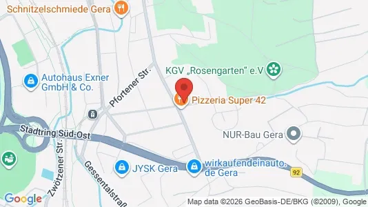Apartments for rent i Gera - kort over placeringen