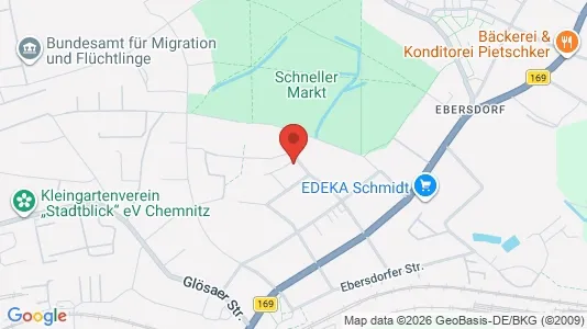 Apartments for rent i Chemnitz - kort over placeringen