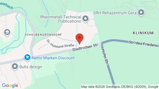 Apartments for rent i Gera - kort over placeringen
