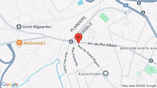 Apartments for rent i Brussels Sint-Agatha-Berchem - kort over placeringen