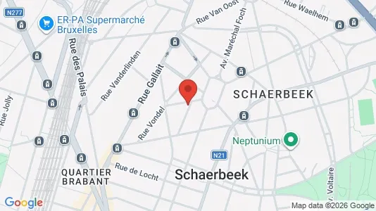 Apartments for rent i Brussels Schaarbeek - kort over placeringen