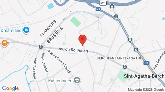 Apartments for rent i Brussels Sint-Agatha-Berchem - kort over placeringen
