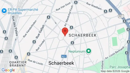 Apartments for rent i Brussels Schaarbeek - kort over placeringen