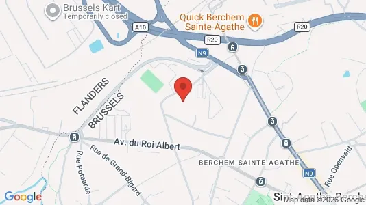 Apartments for rent i Brussels Sint-Agatha-Berchem - kort over placeringen