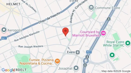 Apartments for rent i Brussels Evere - kort over placeringen