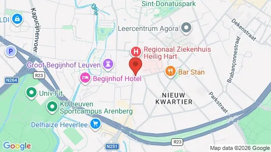 Apartments for rent i Leuven - kort over placeringen