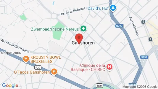 Apartments for rent i Brussels Ganshoren - kort over placeringen