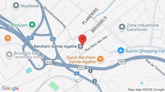 Apartments for rent i Brussels Sint-Agatha-Berchem - kort over placeringen
