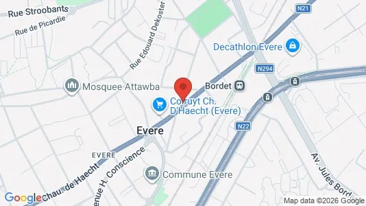 Apartments for rent i Brussels Evere - kort over placeringen
