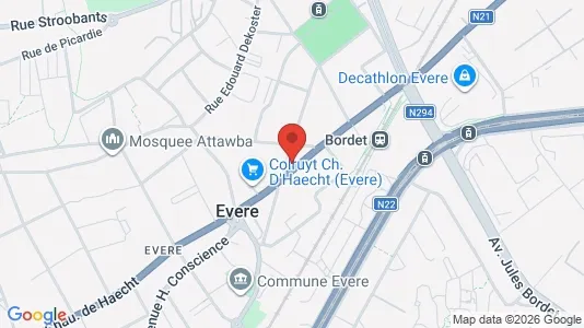 Apartments for rent i Brussels Evere - kort over placeringen