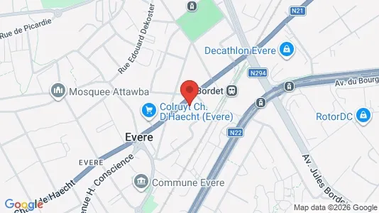 Apartments for rent i Brussels Evere - kort over placeringen