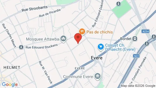 Apartments for rent i Brussels Evere - kort over placeringen