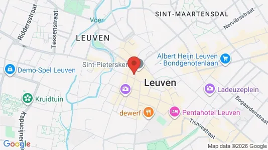 Apartments for rent i Leuven - kort over placeringen