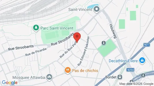 Apartments for rent i Brussels Evere - kort over placeringen