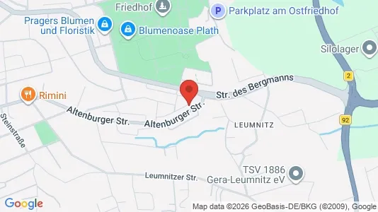 Apartments for rent i Gera - kort over placeringen