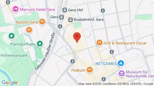 Apartments for rent i Gera - kort over placeringen
