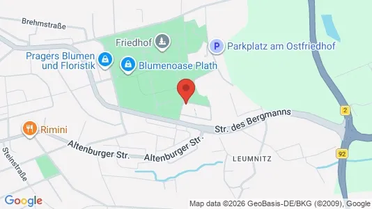 Apartments for rent i Gera - kort over placeringen