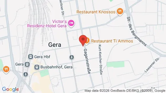 Apartments for rent i Gera - kort over placeringen