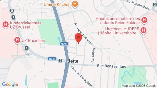 Apartments for rent i Brussels Jette - kort over placeringen