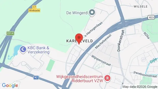 Apartments for rent i Leuven - kort over placeringen