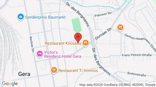 Apartments for rent i Gera - kort over placeringen