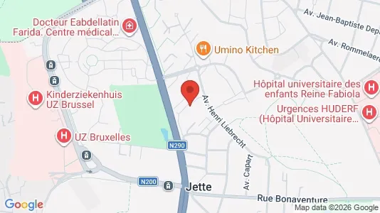 Apartments for rent i Brussels Jette - kort over placeringen