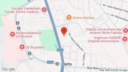 Apartments for rent i Brussels Jette - kort over placeringen