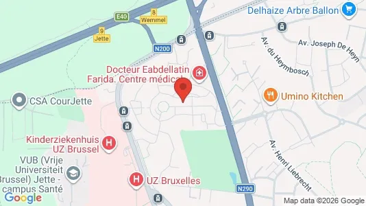 Apartments for rent i Brussels Jette - kort over placeringen