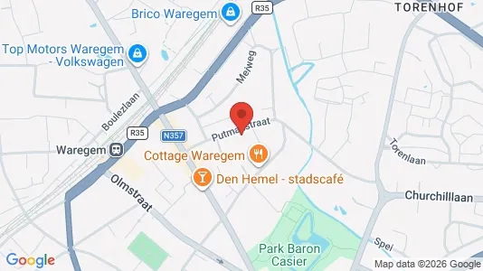 Apartments for rent i Waregem - kort over placeringen