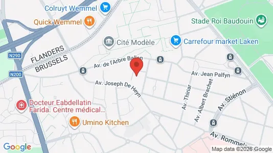 Apartments for rent i Brussels Jette - kort over placeringen