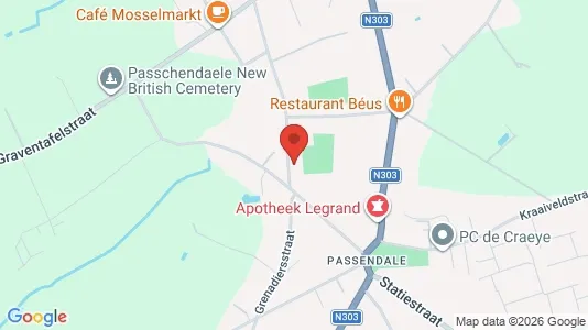 Apartments for rent i Zonnebeke - kort over placeringen