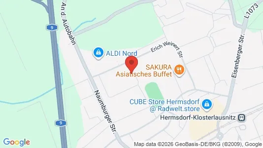 Apartments for rent i Saale-Holzland-Kreis - kort over placeringen