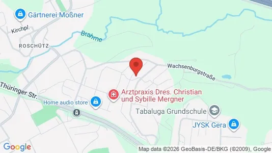 Apartments for rent i Gera - kort over placeringen