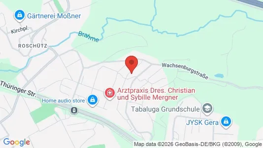 Apartments for rent i Gera - kort over placeringen