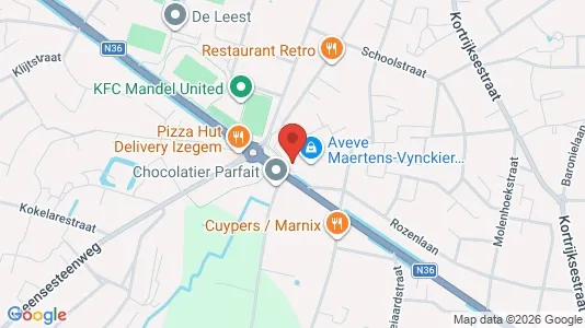 Apartments for rent i Izegem - kort over placeringen