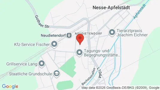 Apartments for rent i Gotha - kort over placeringen
