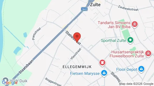 Apartments for rent i Zulte - kort over placeringen