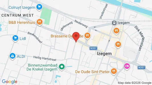 Apartments for rent i Izegem - kort over placeringen