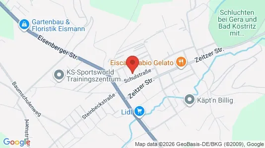 Apartments for rent i Gera - kort over placeringen