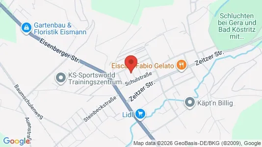 Apartments for rent i Gera - kort over placeringen