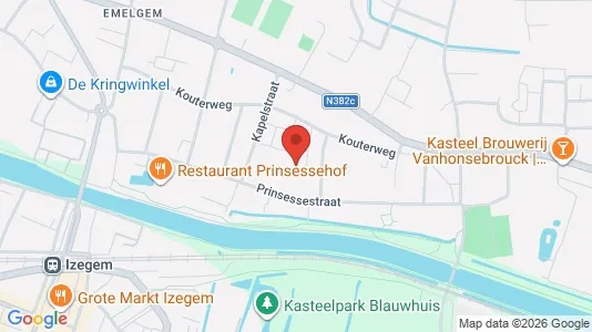 Apartments for rent i Izegem - kort over placeringen