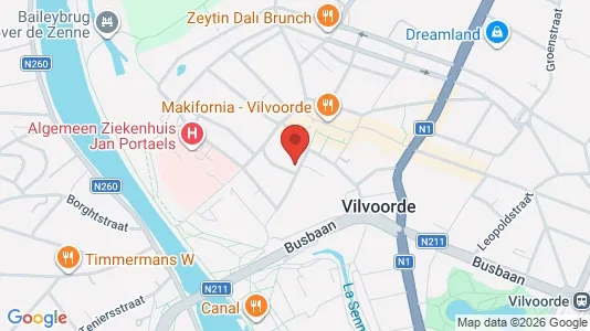 Apartments for rent i Vilvoorde - kort over placeringen